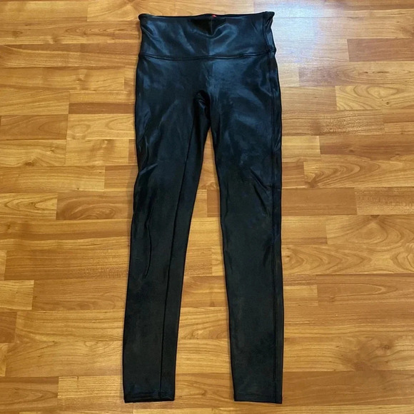 SPANX Faux Leather Leggings in Black - Picture 6 of 8